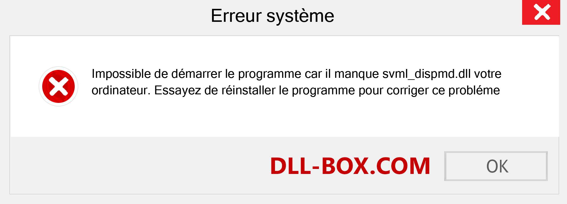 Le fichier svml_dispmd.dll est manquant ?. Télécharger pour Windows 7, 8, 10 - Correction de l'erreur manquante svml_dispmd dll sur Windows, photos, images